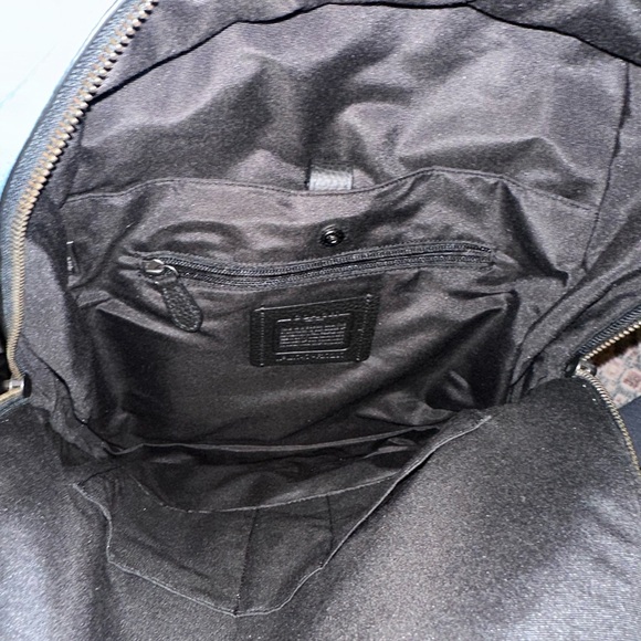 Coach West Green Double Zip Compartment Leather Backpack - Picture 2 of 6